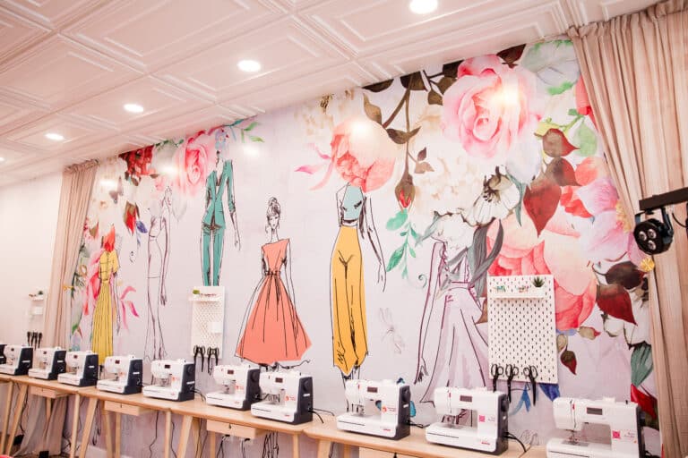 Sewing machine stations room 1